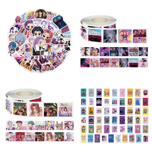 1 Set Funny Kpop Theme Movie Stickers Stylish Decals for Kids Crafts Party Favors Gift Giving Phone Ornament