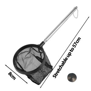 Stainless Steel Retractable 3D Fishing Net Square/Round Fish Tank Shrimp Fishing for Outdoor Catching Fish and Shrimp Tank Aquarium Accessories