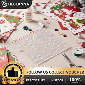 hebeanna Cute Christmas Style White Christmas Tree Snowflake Nail Art Stickers Red Bow Nail Art Print Embossed Sticker Festive Nail Decor