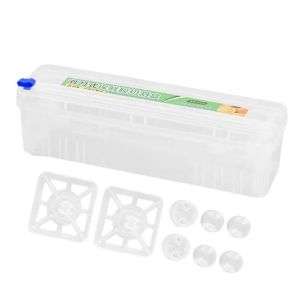 【READY STOCK】1PC Cling Film Cutting Box Cling Wrap Household Plastic Wrap Cutter Dispenser Box Plastic Food Kitchen Tools
