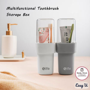 Portable travel toothbrush and toothbrush storage box set creative simple couple wash mouthwash cup toothbrush cup