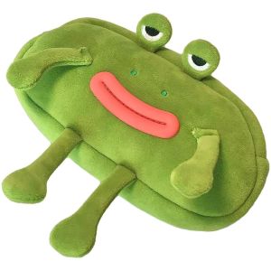 Jonathansdg pencil box pencil case aesthetic small pencil case cute Organizer Big Mouth Frog Pen Bag Large Capacity Cosmetic Pouch Pencil Cases Kawaii Plush Stationery Pouch School Office