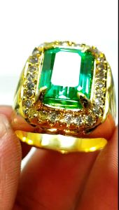 Cincin Permata Natural AquaaMarine Octagon Best Qualty