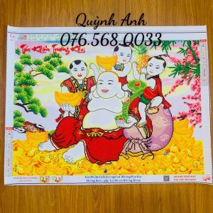 Tranh đính đá PHẬT DI LẠC 80x59cm đã đính df362