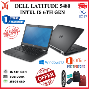 Dell Latitude 5480 14" Display Intel Core i5 6th Gen 16GB RAM 512GB SSD W10P with Microsoft Office & 1 Year Warranty
