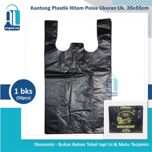 Kantong Plastik Sampah Ekonomis Hitam Polos Murah uk 35 isi 50lbr