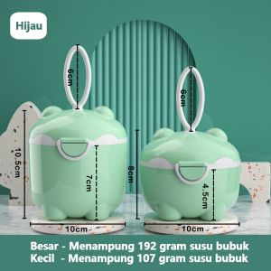 DRHL0549 Kotak Penyimpanan Susu Bubuk Bayi Portabel Bulat Wadah Susu Bubuk Toples Susu Bubuk Travel Portable Anti Tumpah