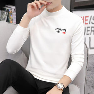 H Mens slim longsleeved Tshirt underneath turtleneck top thickened bottoming shirt