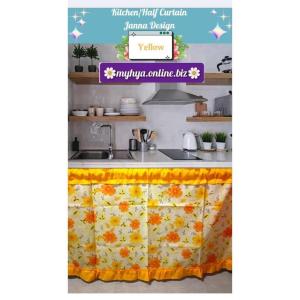 glamour curtain kitchen sink curtain janna design/lababo kurtina/ half curtain 1.5m lapad * 30inches haba