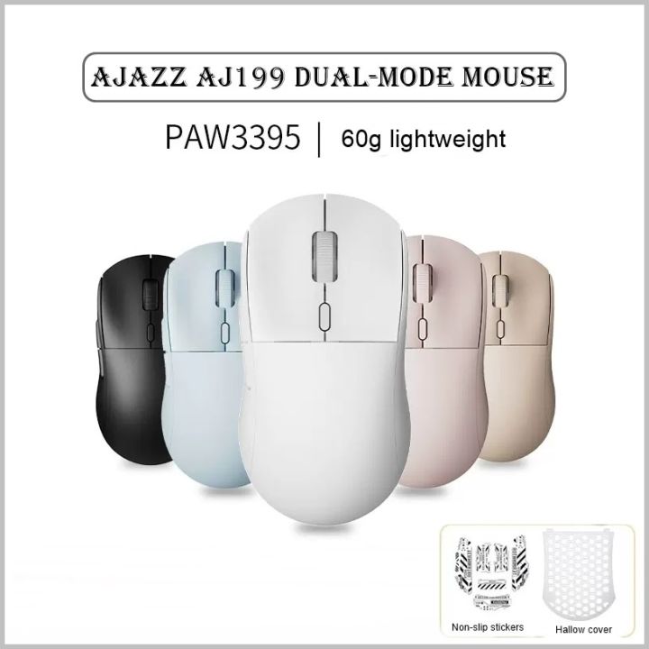 New Ajazz AJ199 Ergonomic Rechargeable 2.4G/Type-C Wired Dual-Mode ...