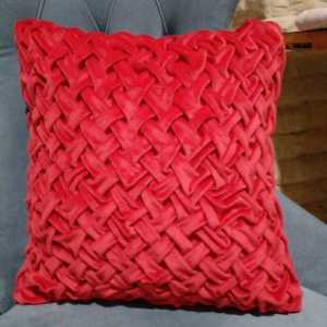 SOFA PILLOW SMOCKING PATTERN SQUARE WITH POLYESTER FIBER