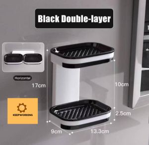 Keep Working Organizer Bathroom Accessories Drainable Soap Dish For Bathroom Portable Soap Holder Wall Storage Rack