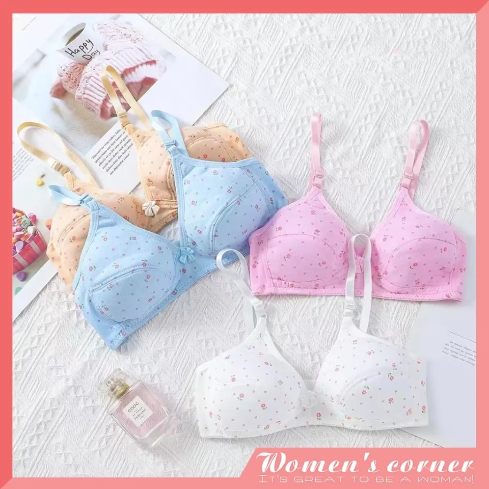 8-15years old Teens Baby Bra Heart Printed With Adjustable Straps