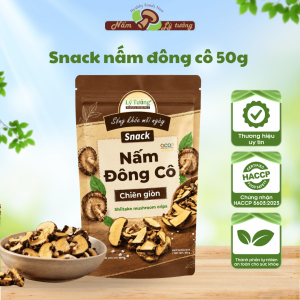 Snack Nấm Đông Cô Chiên Giòn Lý Tưởng 50g Sản Phẩm Đạt Chứng Nhận OCOP 3 Sao Của Thành Phố Hà Nội