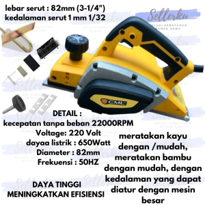 Mesin Serut Kayu 650 Watt Planer Electric alat Planer pasah Kayu dan bambu