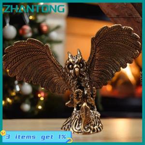 ZHANTONG 1 Piece Animal Home Decoration Alloy Owl Statue Miniature Tea Pet Art Craft Tabletop Trinket DIY Accessories Gift