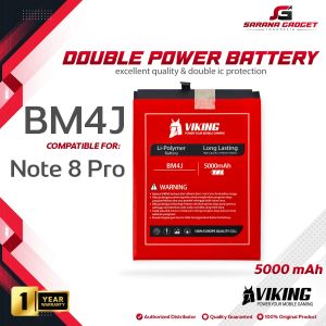 Baterai VIKING Double Power XiaoMi Redmi Note 8 Pro BM4J Original Batre Batrai HP Handphone Ori BM 4J Battery