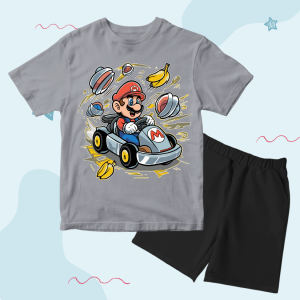 Code8.id DTF2 Baju Kaos Harian Setelan Distro Kartun Little Pilot Anak Laki Laki Karakter Cowo