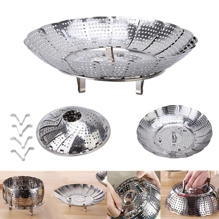 HNQRR Lotus Changeable Food Basket Folding Vapor Cooker Vegetable ...