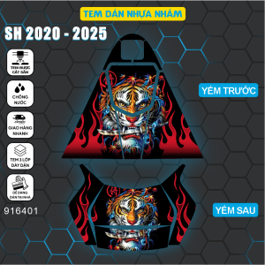 Tem Dán Nhựa Nhám SH 2020 - 2025 MS 916401 - Tem 3 Lớp Chống Nước & Chống Bay Màu