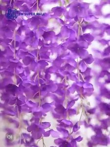 【SM Mall】Fake Wisteria Vine 50cm Purple Artificial Flowers String Hanging Plant for Wedding Arch Party Decor
