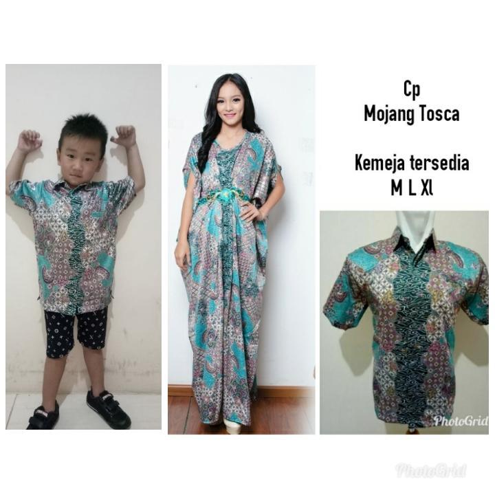 Cj collection Batik couple 3in1 Dress maxi panjang gamis kaftan