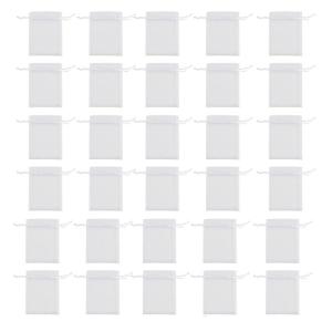 50Pcs Protective Bags White Organza Gift Bags Garden Protect Insect Barrier for Fruits Tree Strawberries