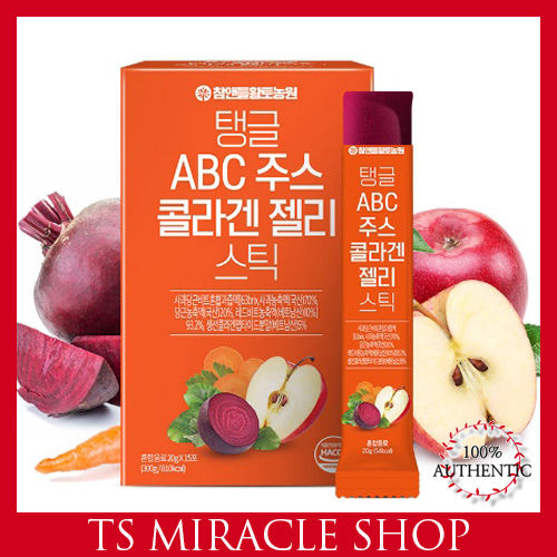 ABC Juice Collagen Jelly Stick 20g X 15 / Fish Collagen / Hyaluronic Acid / Apple, Carrot, Beet