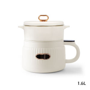MEEVIDA 1.6L Electric Cooker Ceramic Glaze Coating Auto Power-Off Protection Multi-Cooker