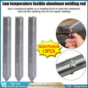 15pcs Low Temperature Welding Rods for Repair Holes Easy Melt Copper Iron Aluminum Patch Up Rod Stainless Steel Repairing Solder Rod