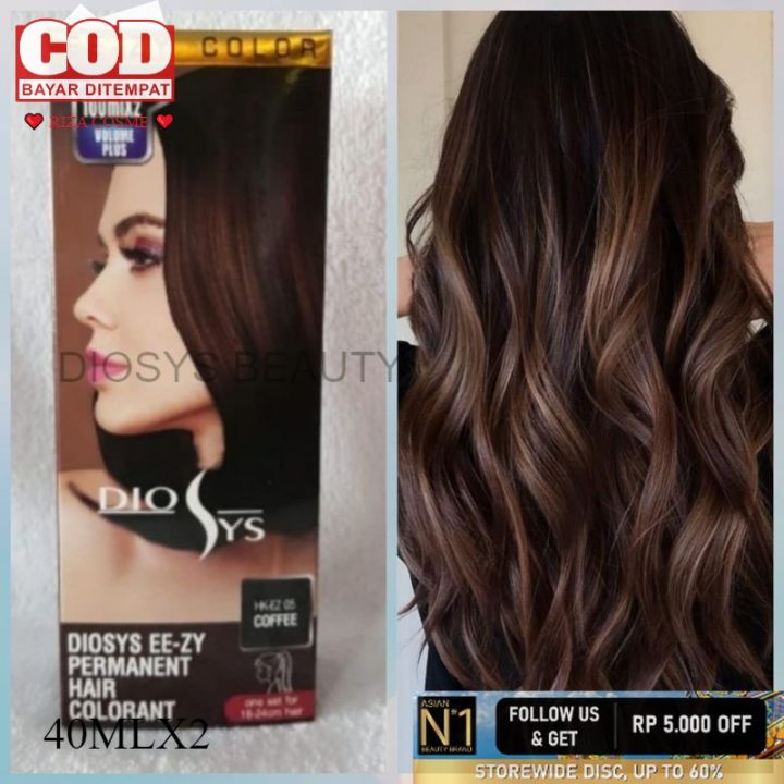 DIOSYS WARNA COFFEE + DEVELOPER color pewarna rambut dio sys collorant