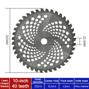 4/10 x 40T Grass Trimmer Carbide Tip Circular Blade Lawn Mower Mata Mesin Pemotong Rumput Metal Blades Grass rumput cutter