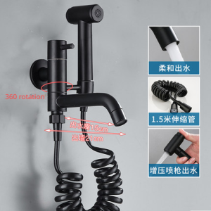 Treo Tường vòi nước phòng tắm lạnh đơn Bộ Vòi Nước Brass van đôi vòi xịt cầm tay Vòi chậu Máy Giặt Có Thể Gập Lại Tap Ngoài Trời Mở Rộng Vòi Nước