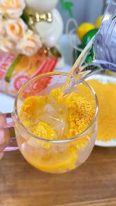 Instant citrus powder granules for brewing juice authentic fruit-flavored solid drink individually packaged in bags