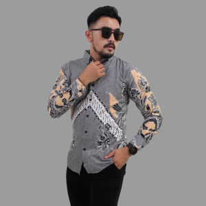 Dgm batik pria  premium lengan panjang 2041