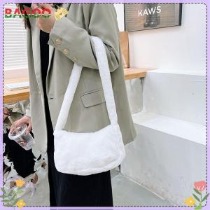 กระเป๋าสะพายไหล่แฟชั่นสำหรับผู้หญิงสวยเก๋กระเป๋าถือขนาดเล็กพิมพ์ลายเชอร์รี่กระเป๋าผ้ากำมะหยี่เนื้อนิ่มสำหรับฤดูหนาวฤดูใบไม้ร่วง