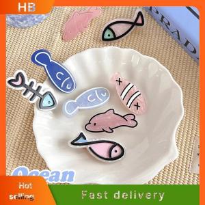 HB Korean Style Creative Little Fish Bone Hairpin Barrettes Summer Cartoon Dolphin Clip Funny Hair Accessories For Women Headwear