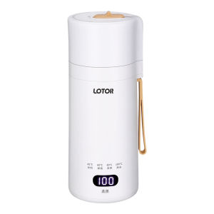 Lotor小 300Ml Mini Ấm Đun Nước Điện 220V Điện Áp 4 Bánh Hiệu Chỉnh Nhiệt Độ 6H Giữ Ấm Đun Sôi Du Lịch Cốc Nước