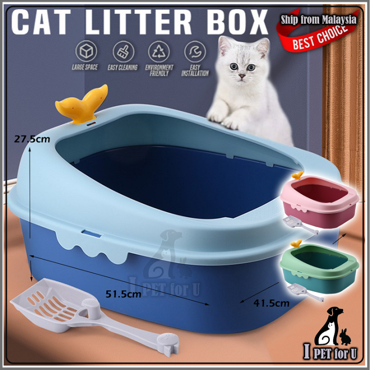 Cat Litter Box AntiSplash Full SemiEnclosed Large & Extra Large Cat Toilet Cat Litter Basin