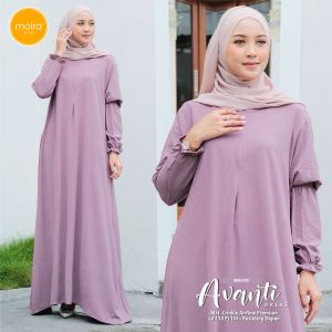 Gamis Avanti Dress Pakaian Wanita Muslimah Dewasa Bahan Airflow Premium