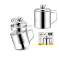Oil Pot Gelas Saringan Minyak Dengan Tutup Bahan Stainless Steel GSF. 