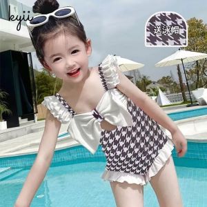 kyiibaby Girls swim suit Summer wear western style Nvbao one-piece swimsuit hot spring little kybb054