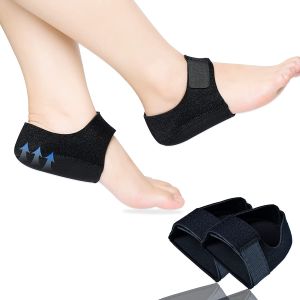 1 Pair Back Heel Protective Sleeve Heel Pad Velcro Adjustable Gel Heel Protectors Washable Arch Wrap Flat Feet Support Pain Relief Plantar Fasciitis