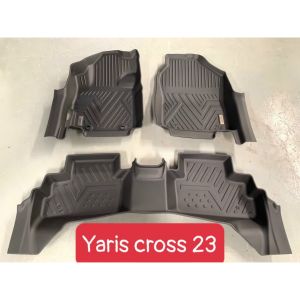 Thảm lót sàn NHỰA 5D xe Yaris Cross 2023 2024 2025 Thảm nhựa TPE 5D đúc nguyên khối theo xe Yaris Cross. Bộ 3 miếng