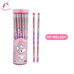 ดินสอไม้ 2B (30แท่ง) Sanrio ลายการ์ตูน คุโรมิ มายเมโลดี้ ชินนาม่อน