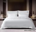 MOCOF WHITE WHITE LINE 100% Genuine 5 in 1 Luxury Tencel 1600TC Bedsheet Quilt Cover Set Cadar Queen Set. 