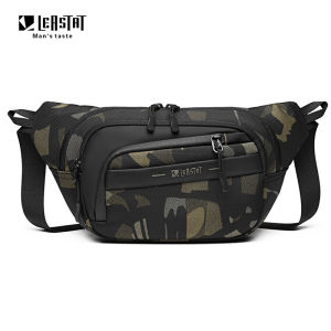 LEASTA New 2023 High Quality Waterproof&Anti-Theft Men Chest Travel Sling Bag Outdoor Waist Bag Sport Cycling Running Bag