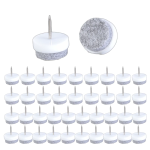 Pack of 50 Sturdy Felt Furniture Glides With Nails for Floor Protective and Scratch Prevention 22mm Diameter Designs