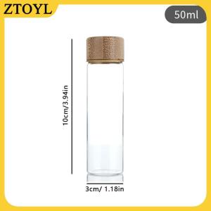 ZTOYL Hạt lưu trữ bằng gỗ kín hộp Barista công cụ Quà Tặng hạt cà phê lưu trữ container ống thủy tinh với công cụ gỗ đóng chai Ống