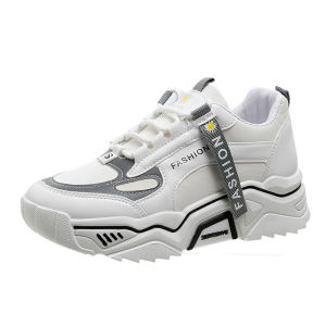 LUCCY Summer New Korean Rubber Shoes for Woman Thin Breathable White Shoes Women Middle heel (3-5cm)(Add one size)#B27